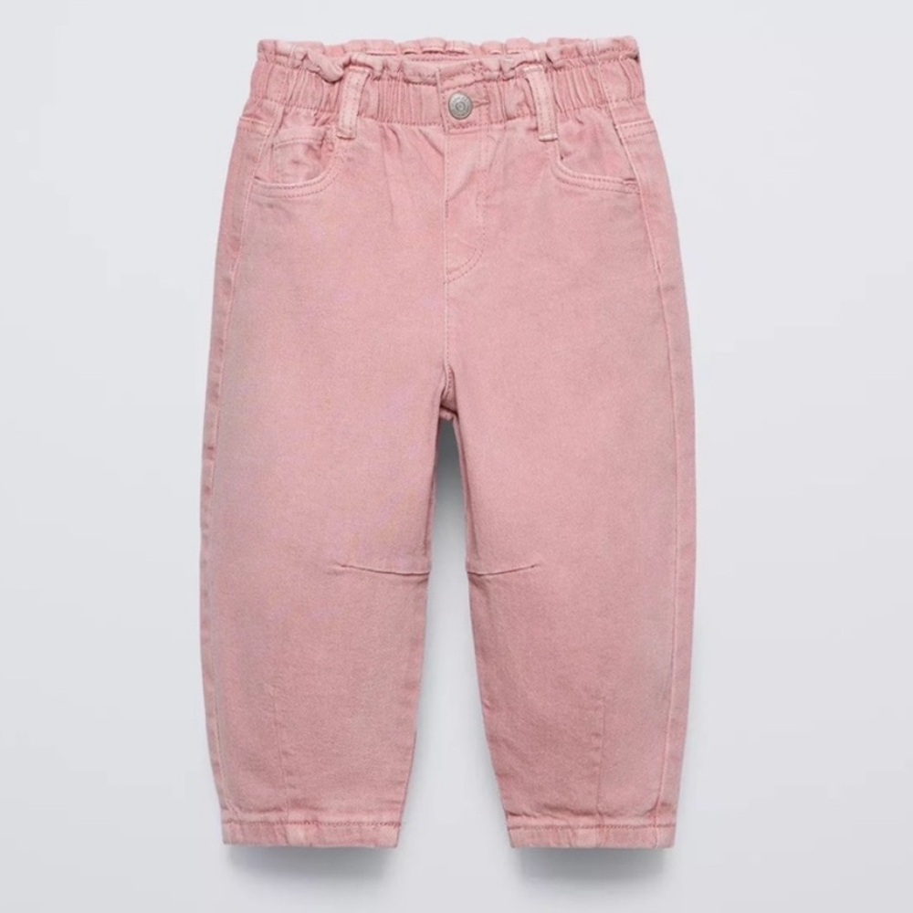 Zara Pink Jeans Relaxed Fit Jeans
